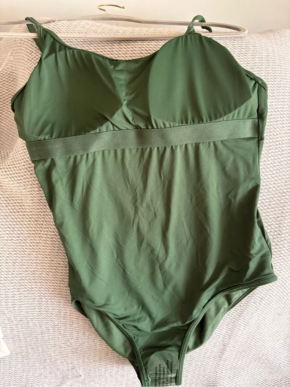 Quince Women's Olive Green Tank Top Bathing Suit